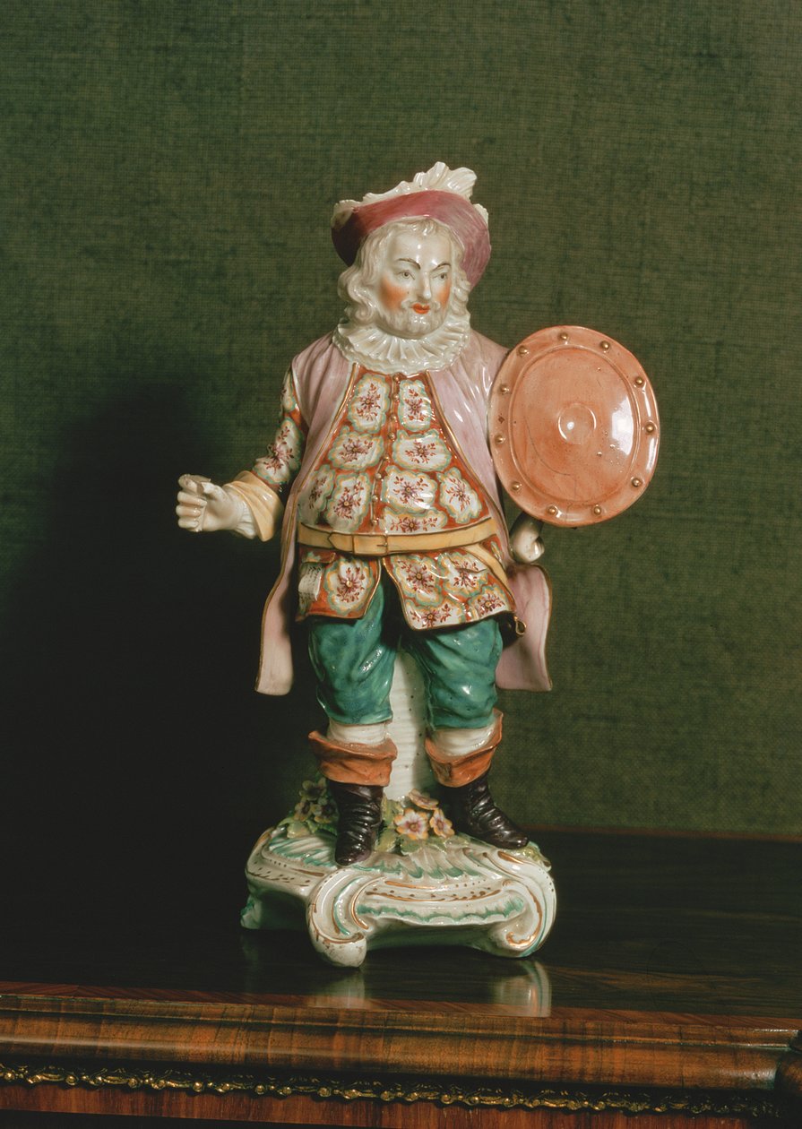 फालस्टफ़ (चीनी मिट्टी के बरतन) की एक डर्बी आकृति द्वारा अंग्रेजी स्कूल