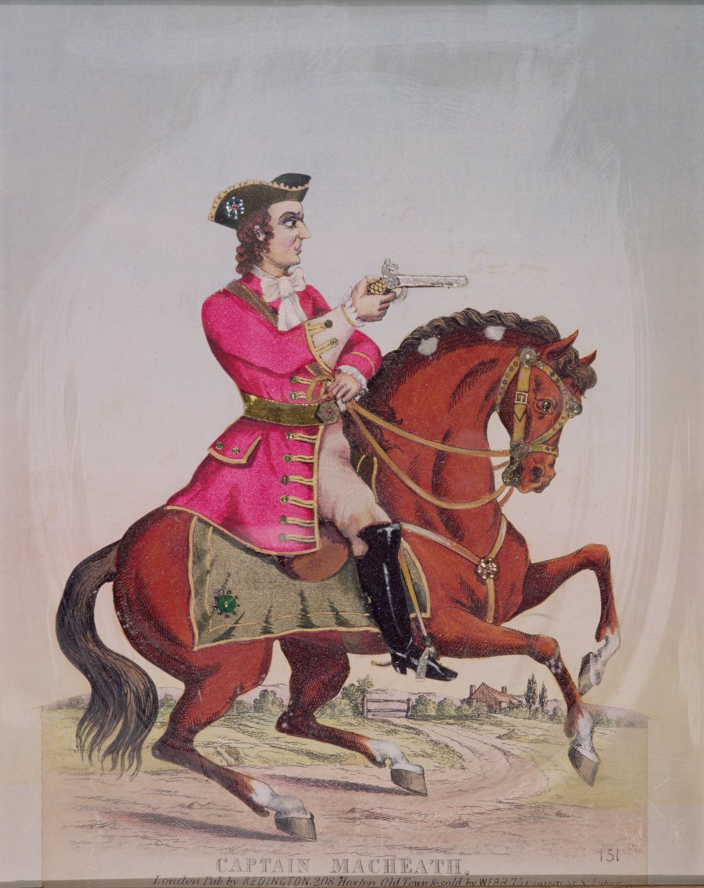 जॉन गे (1685-1732), पब द्वारा &39;द बेगर्स ओपेरा&39; के राजमार्ग नायक, कैप्टन मैकथ। Redington द्वारा (उत्कीर्णन और कोलाज) द्वारा अंग्रेजी स्कूल