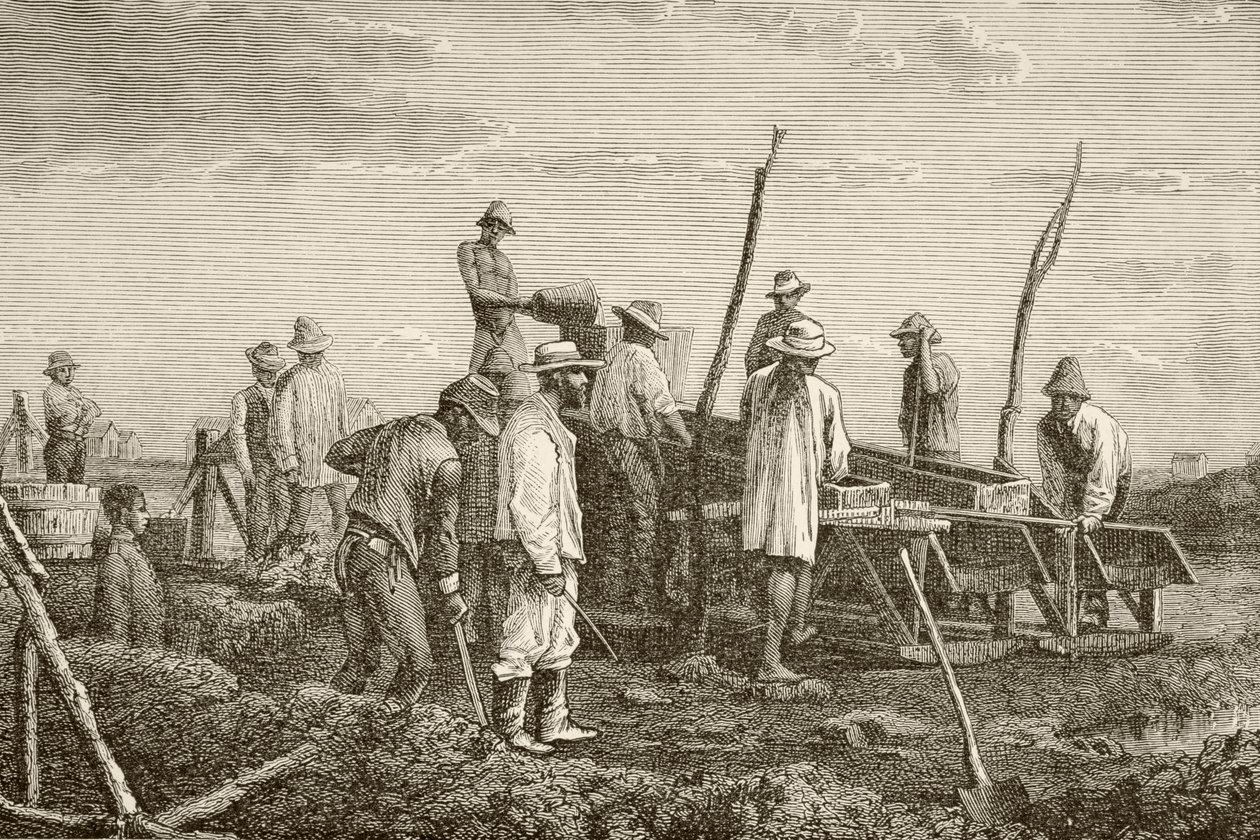 दक्षिण अफ्रीका में हीरे के लिए खुदाई द्वारा अंग्रेजी स्कूल