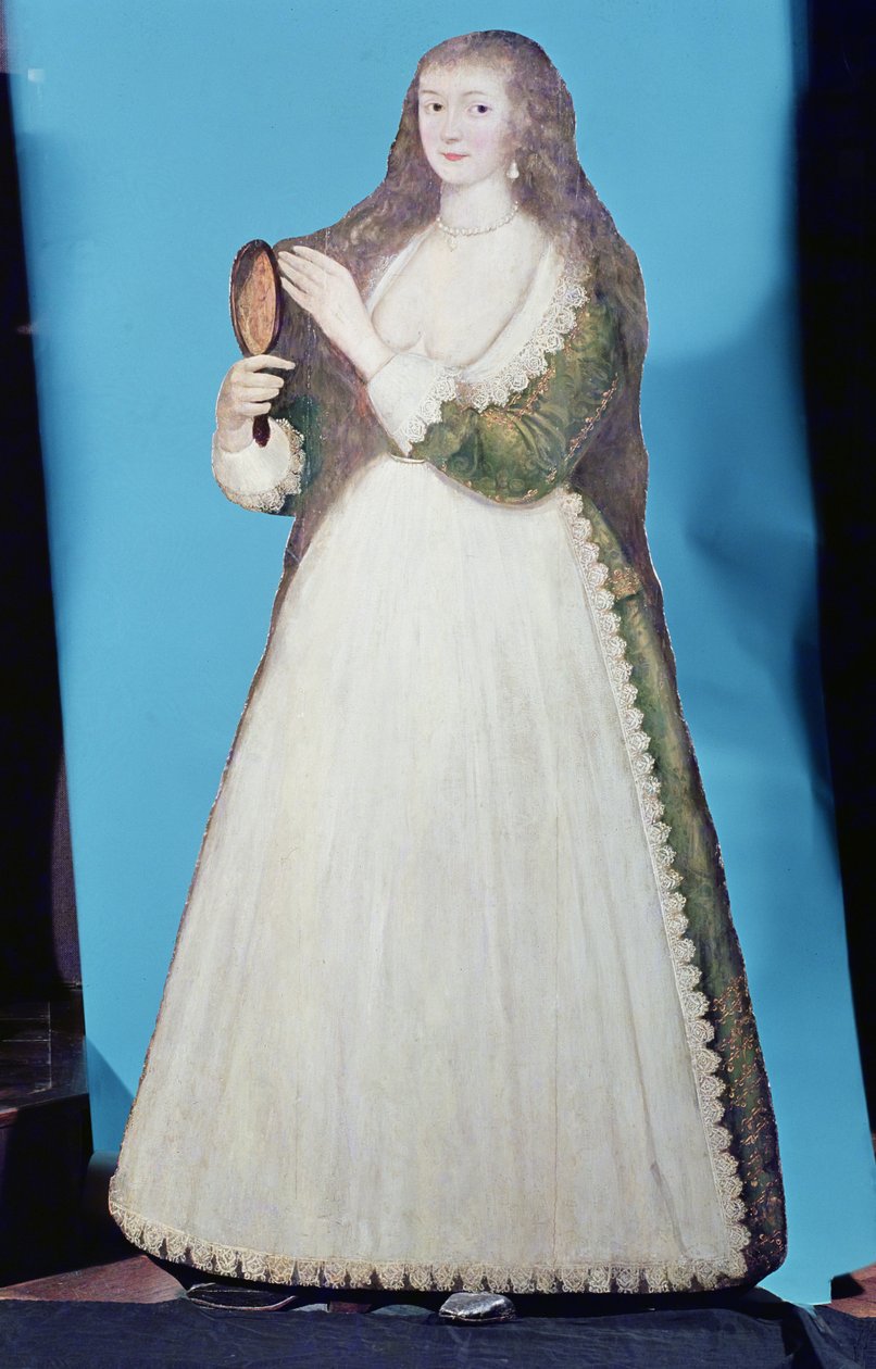 एक महिला की डमी बोर्ड आकृति, c.1620 द्वारा अंग्रेजी स्कूल