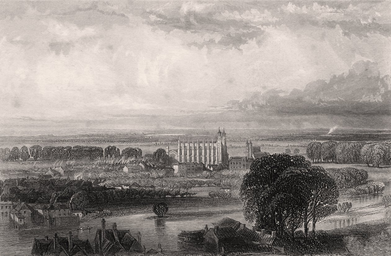 सर एडवर्ड क्रीसी द्वारा प्रकाशित 1818 में लंदन के विंडसर कैसल टैरेस से देखा गया, &39;मेमोरियर्स ऑफ एमिनेंट ईटोनियंस&39; का चित्र द्वारा अंग्रेजी स्कूल