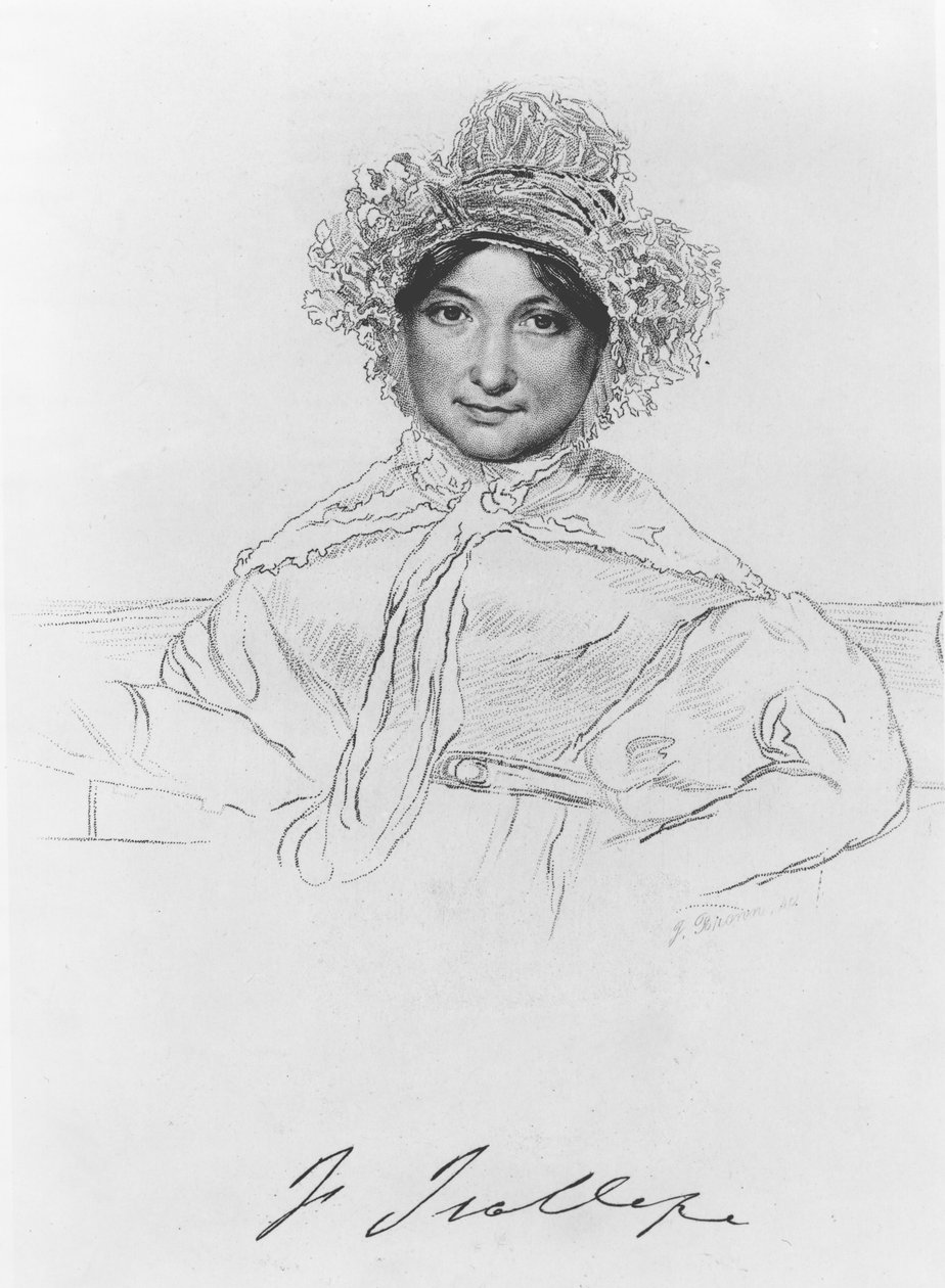 फ्रांसिस ट्रोलोप (1780-1863) को एफ.ब्रोन द्वारा उकेरा गया द्वारा अंग्रेजी स्कूल