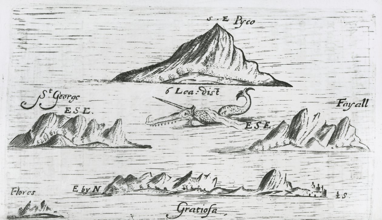 अज़ोरेस के द्वीप, c.1597 द्वारा अंग्रेजी स्कूल