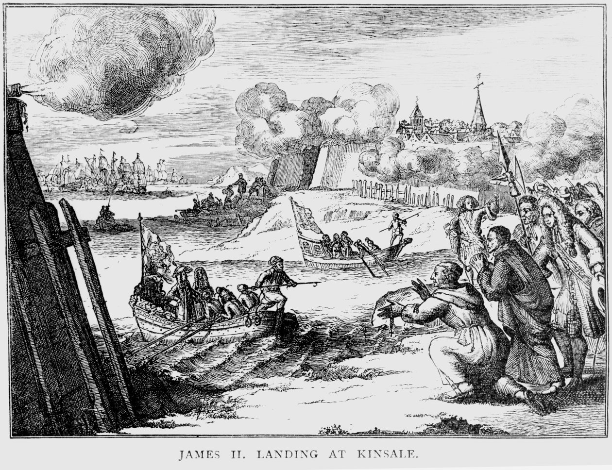 जेम्स II (1633-1701) 12 मार्च 1689 को किंसले में उतरा द्वारा अंग्रेजी स्कूल