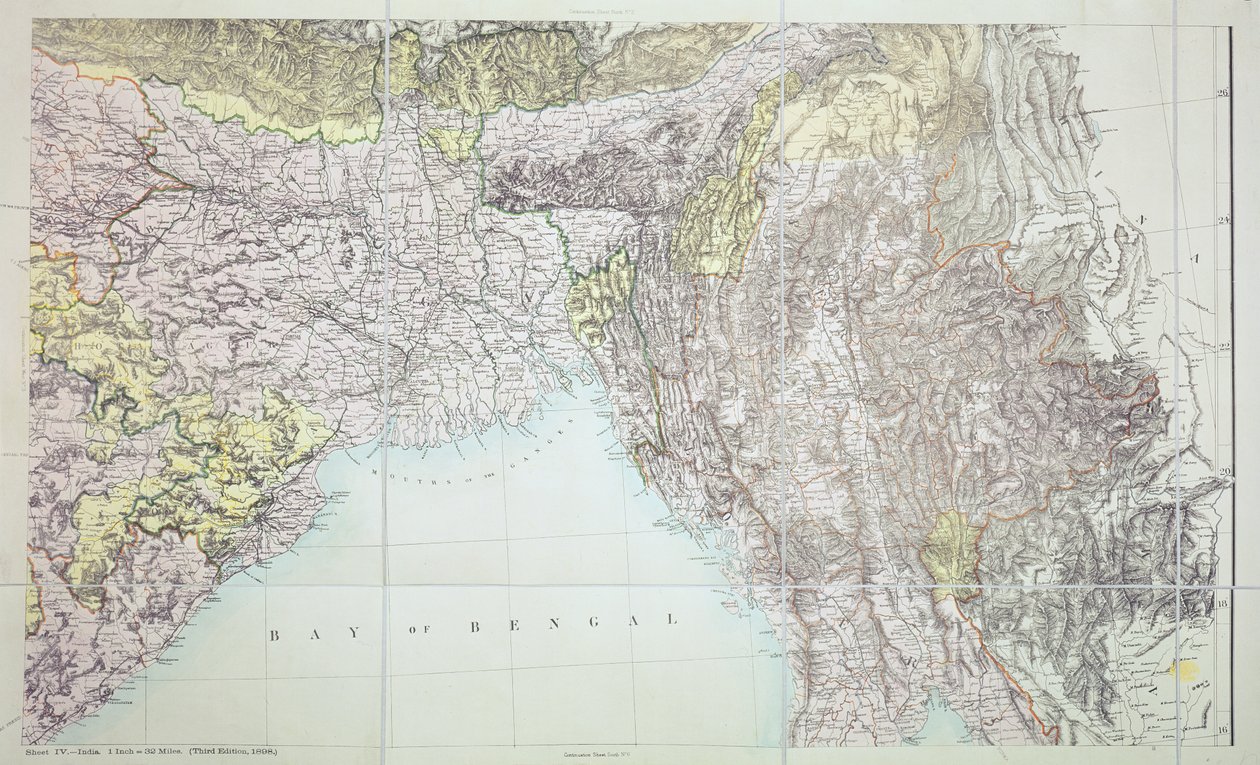 बंगाल की खाड़ी का नक्शा, 1898 द्वारा अंग्रेजी स्कूल