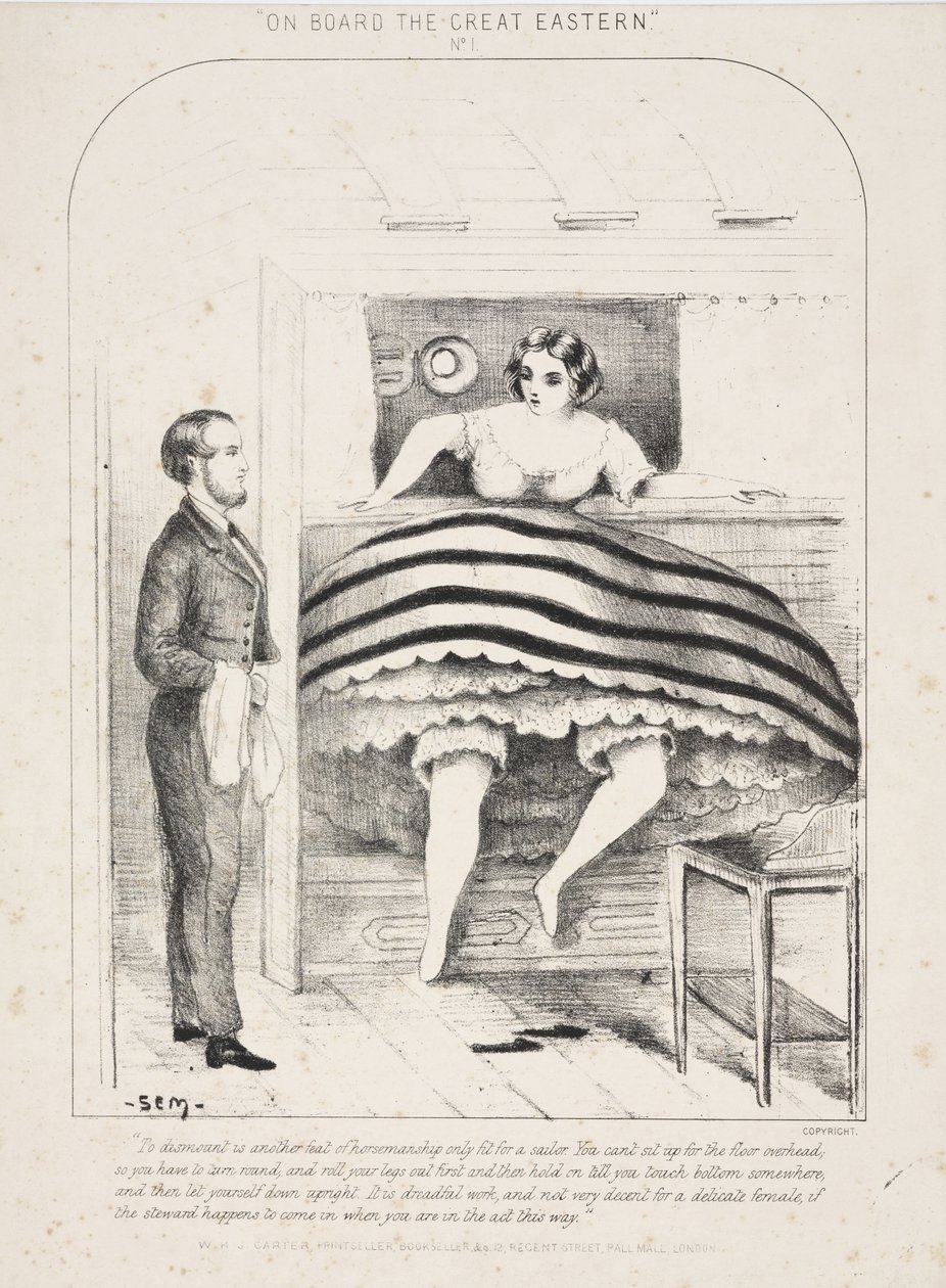 WHJ कार्टर, लंदन द्वारा जारी ग्रेट ईस्टर्न नंबर 1 पर, c.1865 द्वारा अंग्रेजी स्कूल