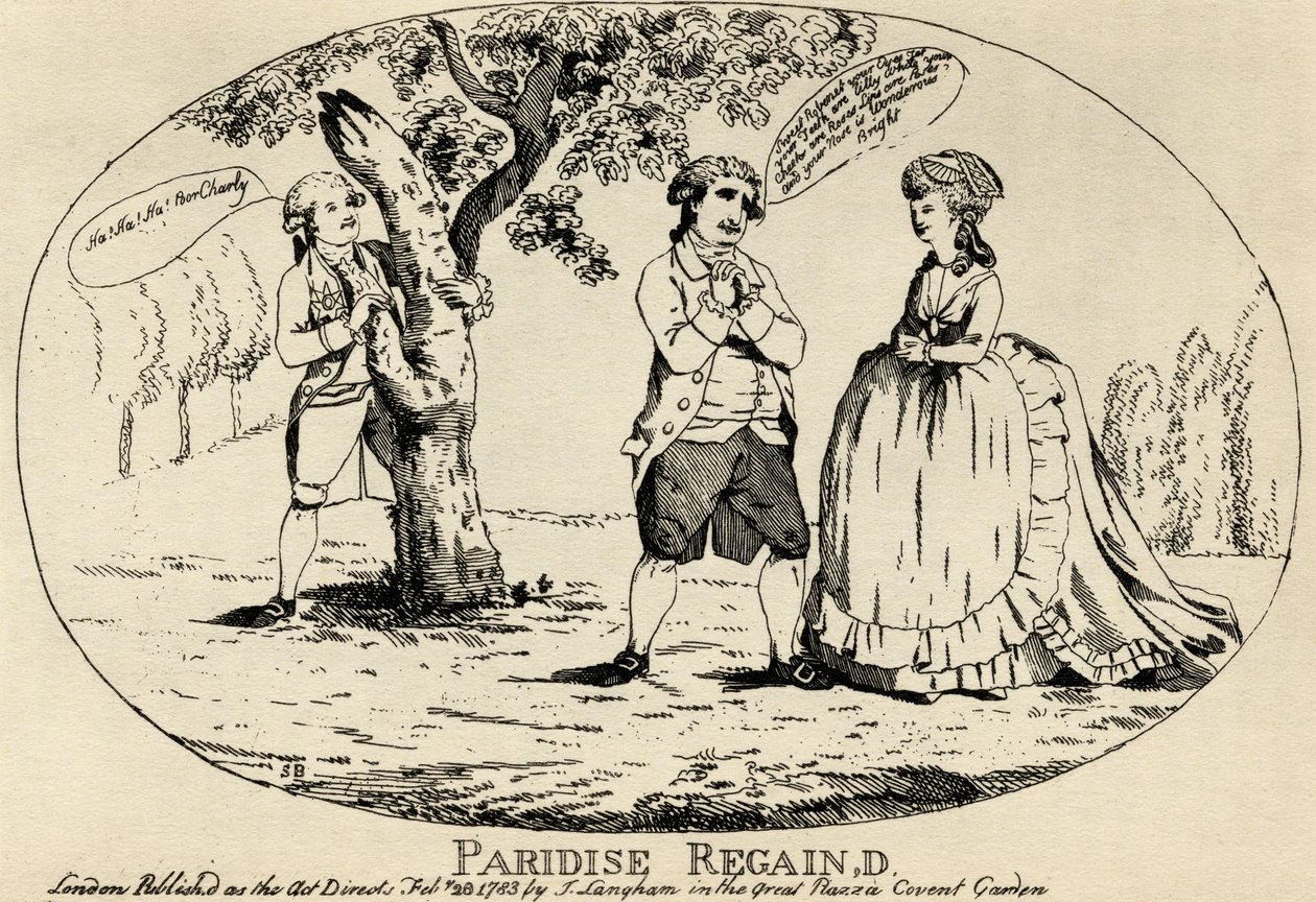 Paridise Regain&39;d, J. Langham, 1783 द्वारा प्रकाशित द्वारा अंग्रेजी स्कूल