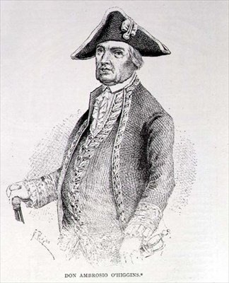 अम्ब्रोसियो ओहीगिंस का चित्र, मार्स ऑफ़ ओसोर्नो (c.1720-1801) द्वारा अंग्रेजी स्कूल