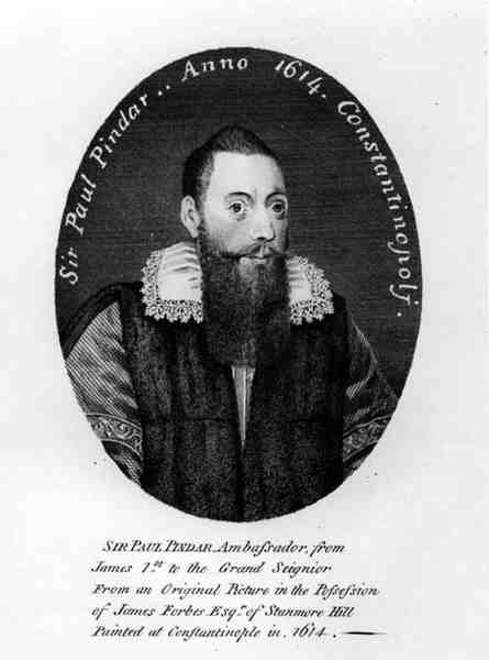 सर पॉल पिंडर का पोर्ट्रेट (c.1565-1650) 1614 द्वारा अंग्रेजी स्कूल