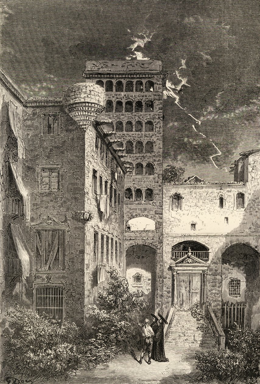 1870 में प्रकाशित रेवरेंड सैमुअल मैनिंग द्वारा &39;स्पेनिश पिक्चर्स&39; से इंक्वायरी की जेल, बार्सिलोना, स्पेन की जेल द्वारा अंग्रेजी स्कूल