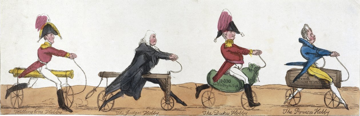पेशेवर घोड़े की सवारी करने वाले पेशेवर लोग, c.1820 द्वारा अंग्रेजी स्कूल