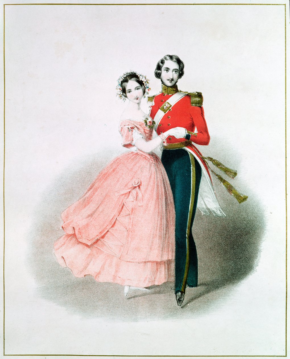 क्वीन विक्टोरिया (1819-1901) और प्रिंस अल्बर्ट डांसिंग (1819-61) द्वारा अंग्रेजी स्कूल