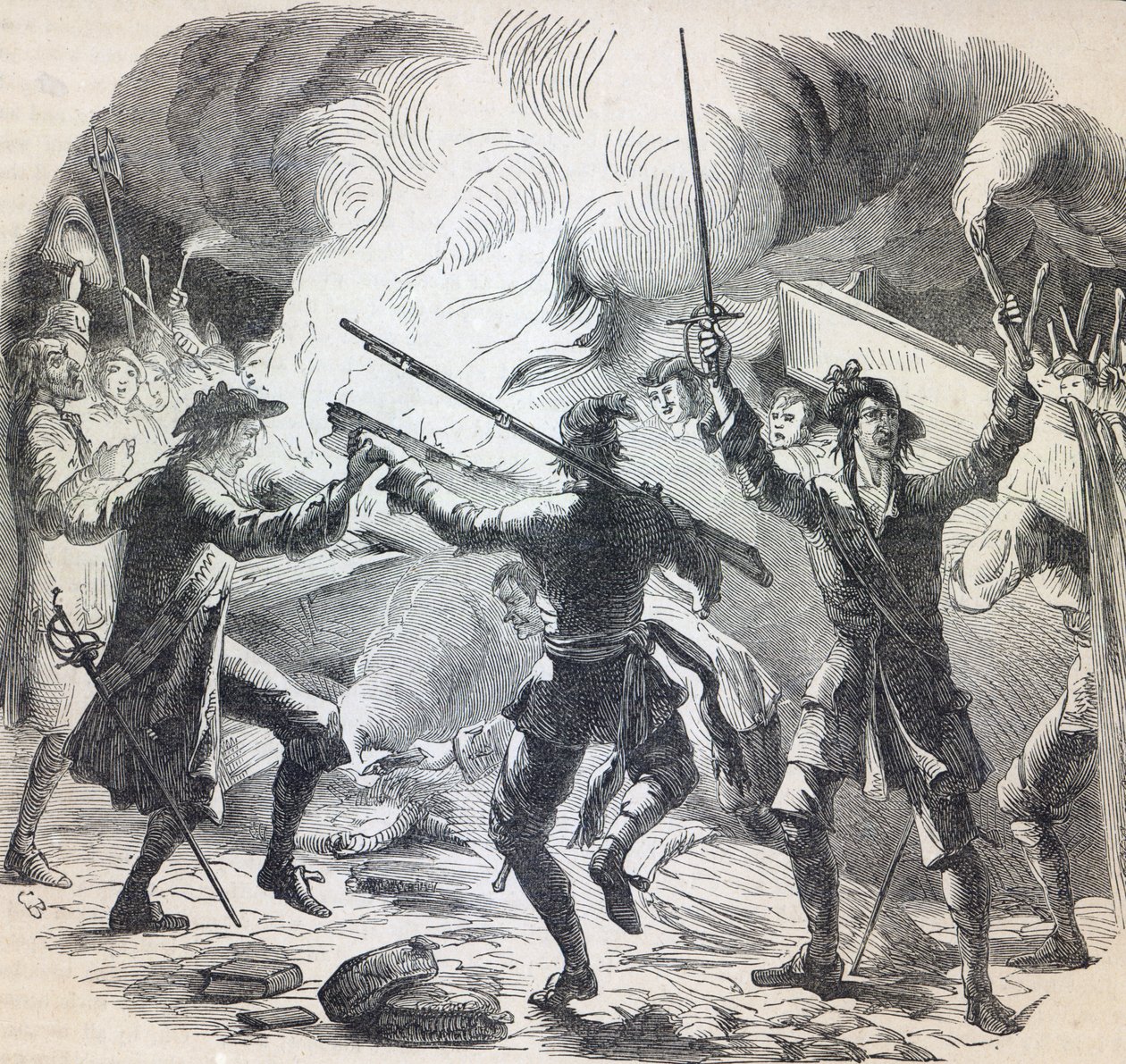 Sacheverell दंगाइयों ने लिंकन इन के पास एक चैपल का हिस्सा नष्ट कर दिया द्वारा अंग्रेजी स्कूल