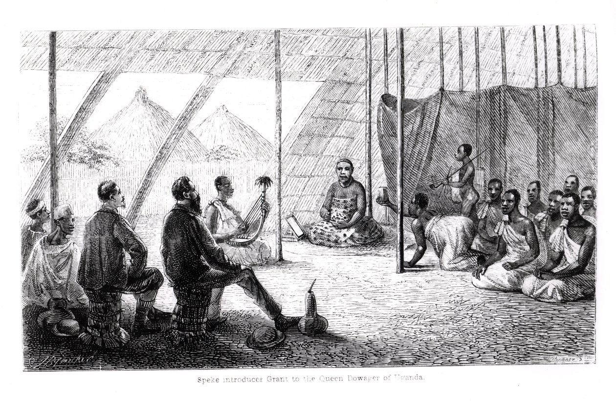 स्पेसी (1827-64) ने युगांडा की रानी डोवर को अनुदान (1827-92) दिया द्वारा अंग्रेजी स्कूल