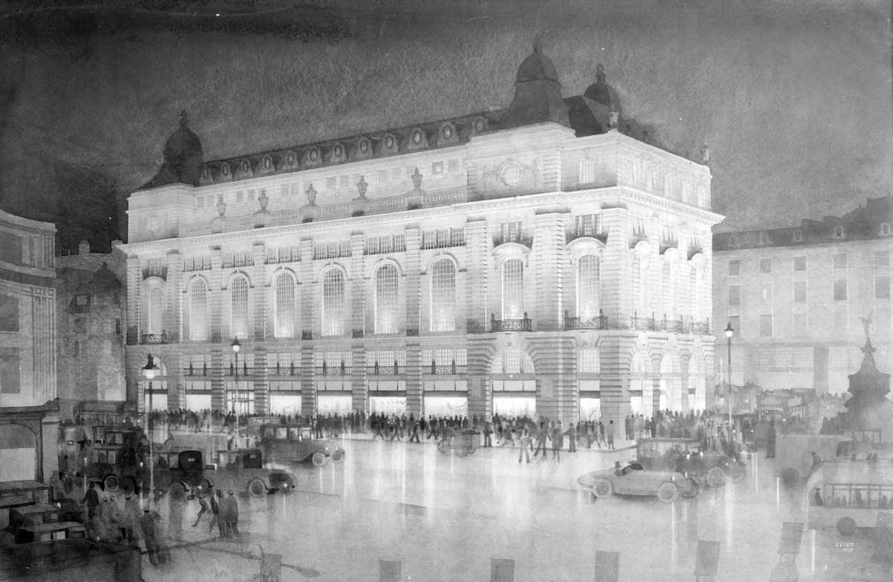 स्वान और एडगर, 1925 (जल रंग) द्वारा अंग्रेजी स्कूल
