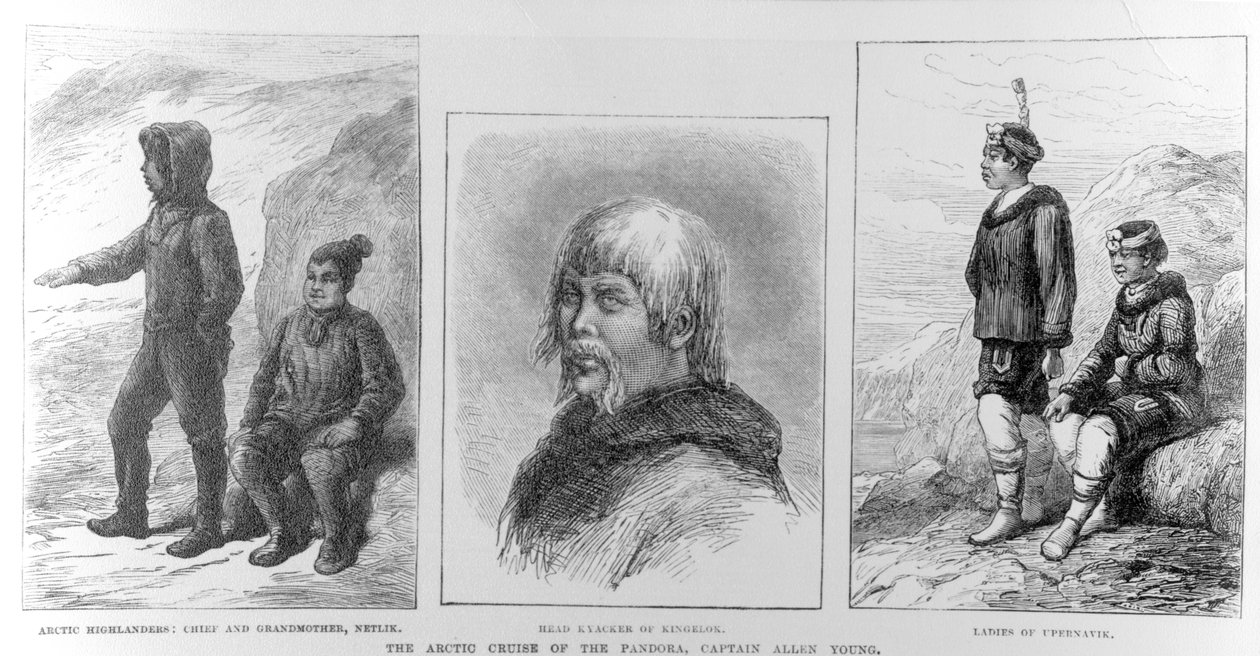 पेंडोरा का आर्कटिक क्रूज, कप्तान एलन यंग, 1876 में &39;द इलस्ट्रेटेड लंदन न्यूज&39; में प्रकाशित हुआ द्वारा अंग्रेजी स्कूल