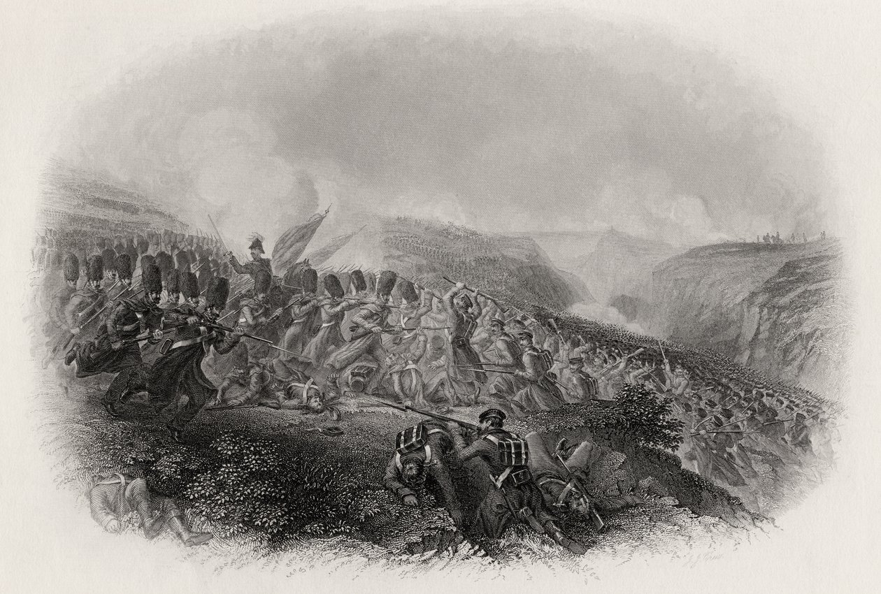 1854 में इंडरमैन की लड़ाई, प्रभार द्वारा अंग्रेजी स्कूल