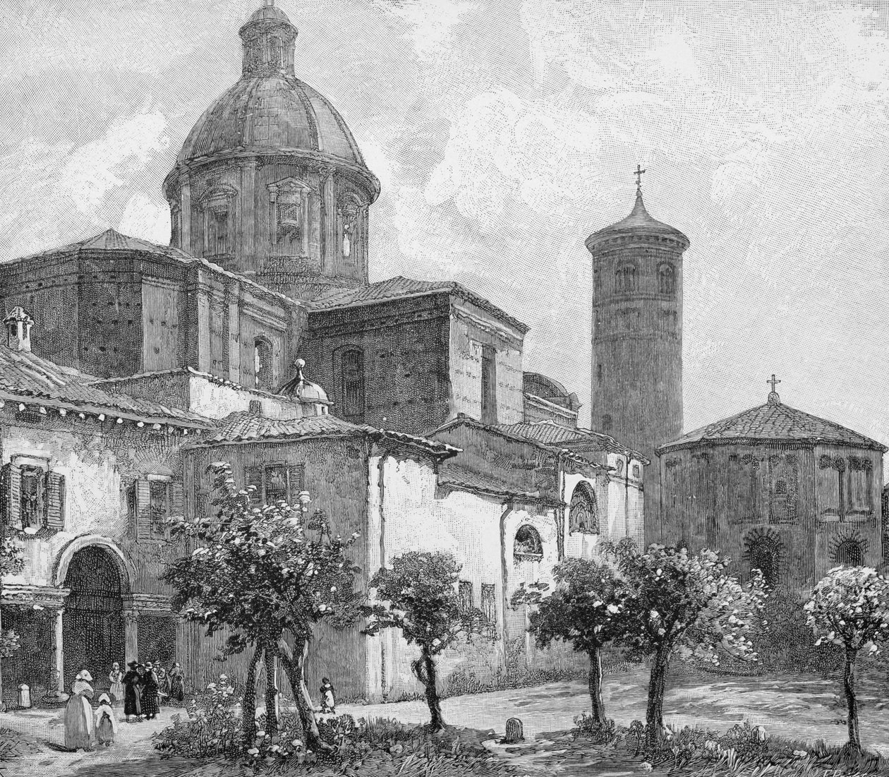 कैथेल एंड कंपनी लिमिटेड, 1880 के -90 द्वारा प्रकाशित &39;द सुरम्य भूमध्यसागरीय&39; खंड 3 से कैथेड्रल और बैप्टिस्टी, रवेना, इटली द्वारा अंग्रेजी स्कूल
