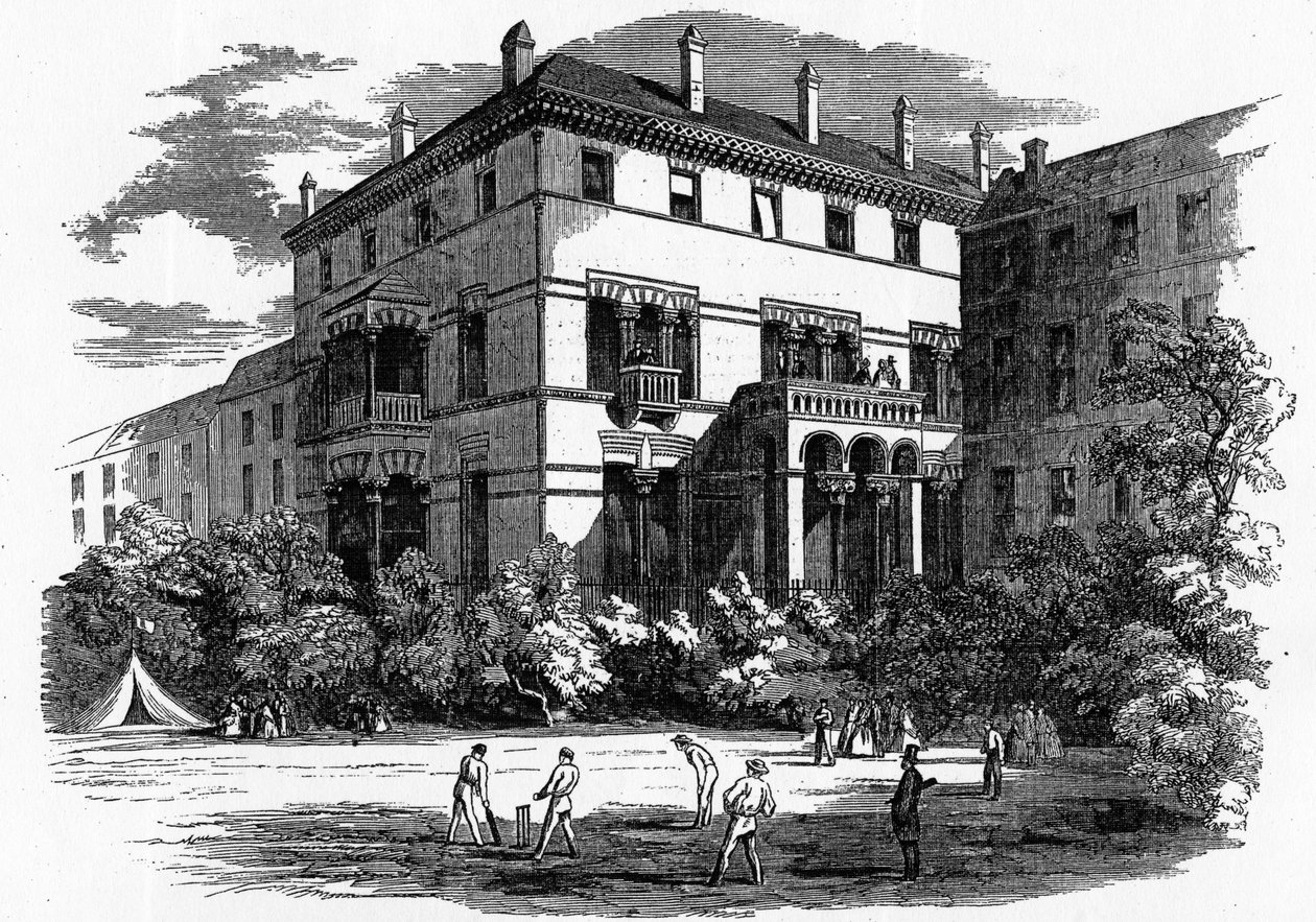 किल्डारे स्ट्रीट क्लब, &39;द इलस्ट्रेटेड लंदन न्यूज&39;, 1861 से चित्रण द्वारा अंग्रेजी स्कूल