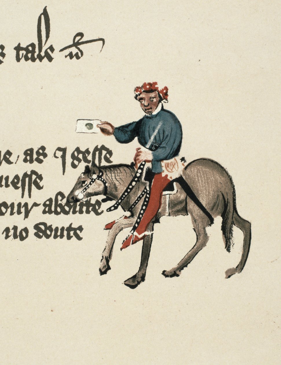 समनमर, द कैंटरबरी टेल्स का विस्तार, ज्योफ्री चौसर (c.1342-1400) द्वारा एल्समेरे पांडुलिपि, फेससिमिल संस्करण, 1911 (मूल विवरण के लिए 128936 देखें) द्वारा अंग्रेजी स्कूल