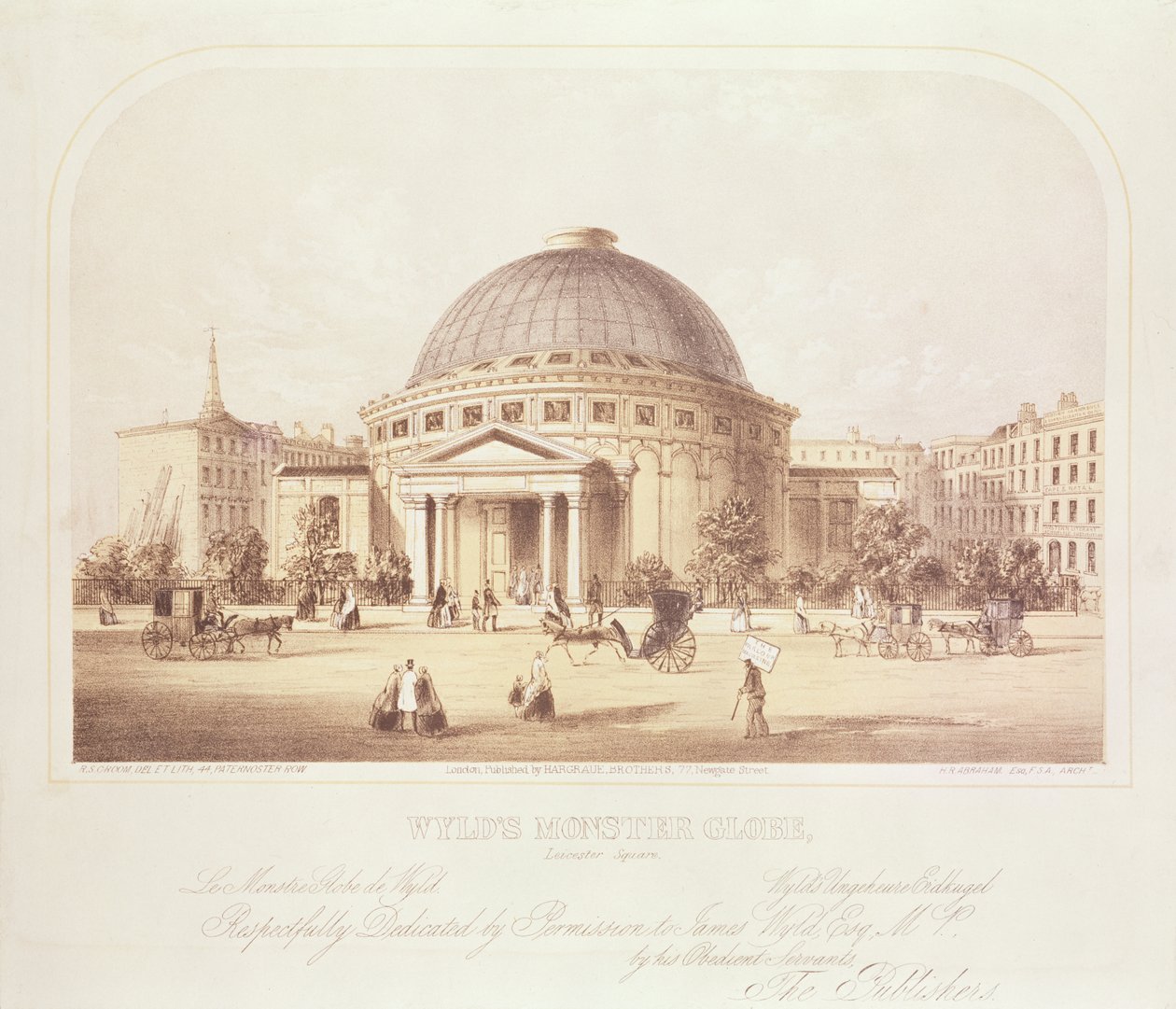 वायल्ड्स मॉन्सटर ग्लोब, c.1851 द्वारा अंग्रेजी स्कूल