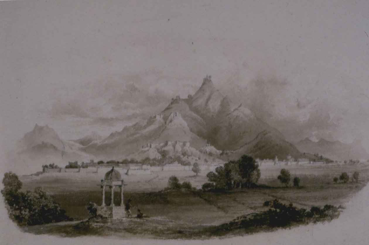 सलोम्बरा (सलूम्बर, उदयपुर राज्य) (पेंसिल और कागज पर धोएं) द्वारा अंग्रेजी स्कूल अंग्रेजी स्कूल