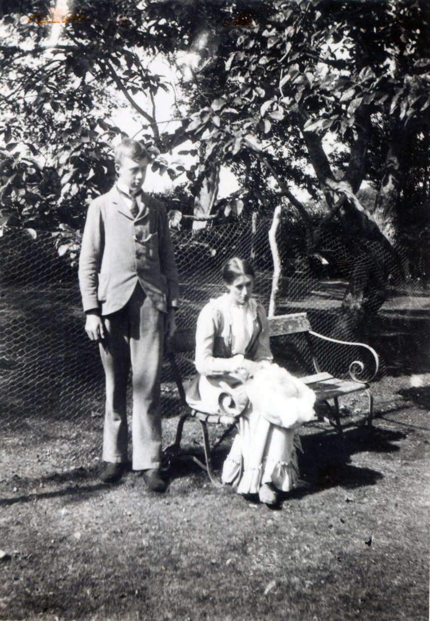 एड्रियन और वर्जीनिया स्टीफन, 1900 (bw फोटो) द्वारा अंग्रेजी फोटोग्राफर