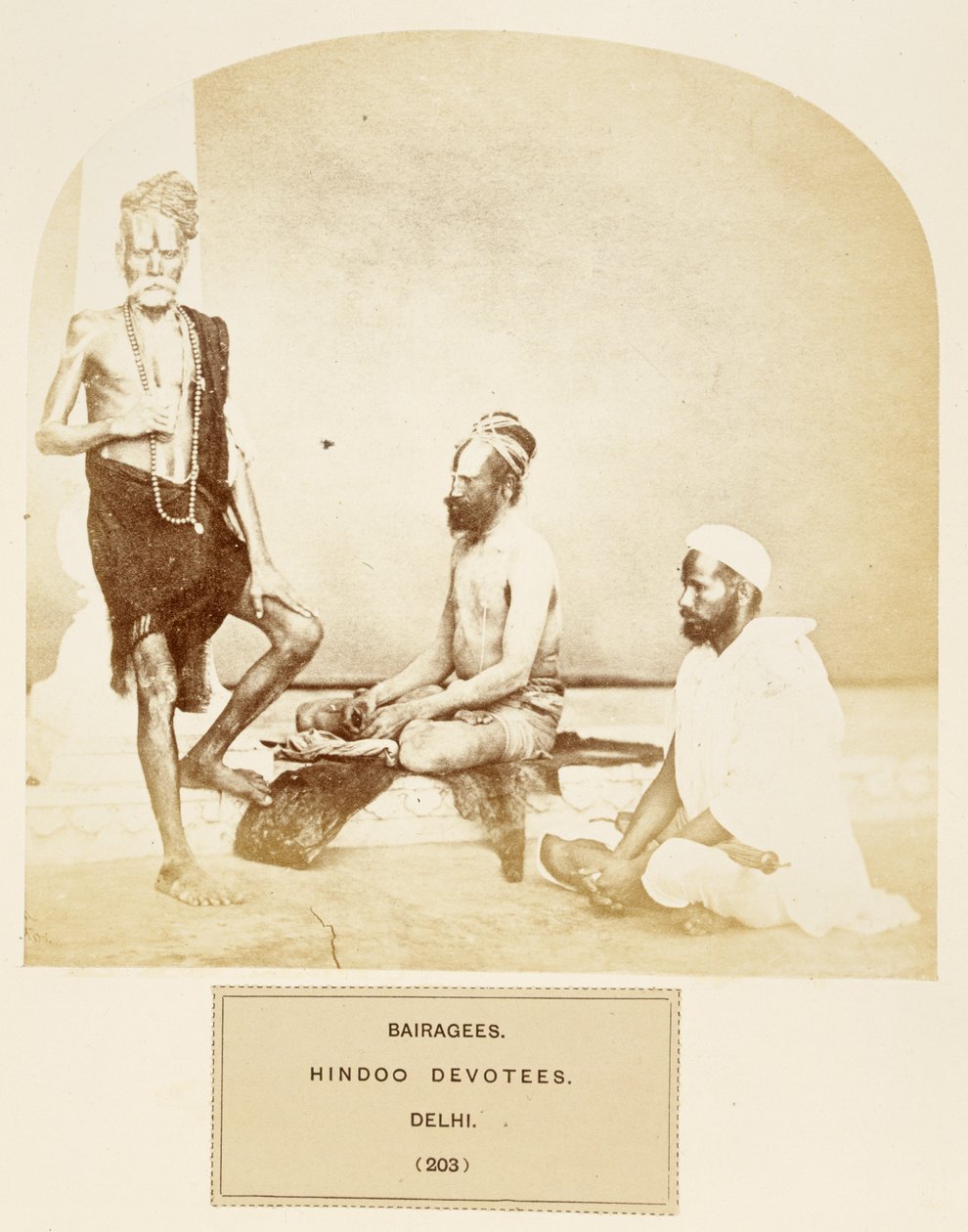 बैरागी, हिंदो भक्त, दिल्ली, भारत के लोगों से, जे। फोर्ब्स वॉटसन द्वारा, 1868 प्रकाशित (एल्बम प्रिंट) द्वारा अंग्रेजी फोटोग्राफर
