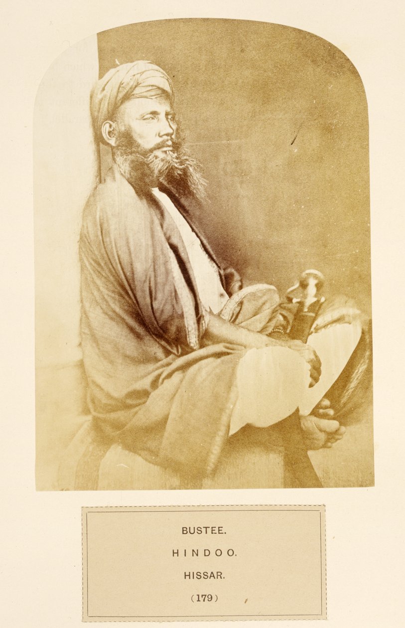 जे। फोर्ब्स वॉटसन द्वारा बस्टी, हिंदू, हिसार, द पीपल ऑफ इंडिया, 1868 प्रकाशित (एल्बम मेनू) द्वारा अंग्रेजी फोटोग्राफर
