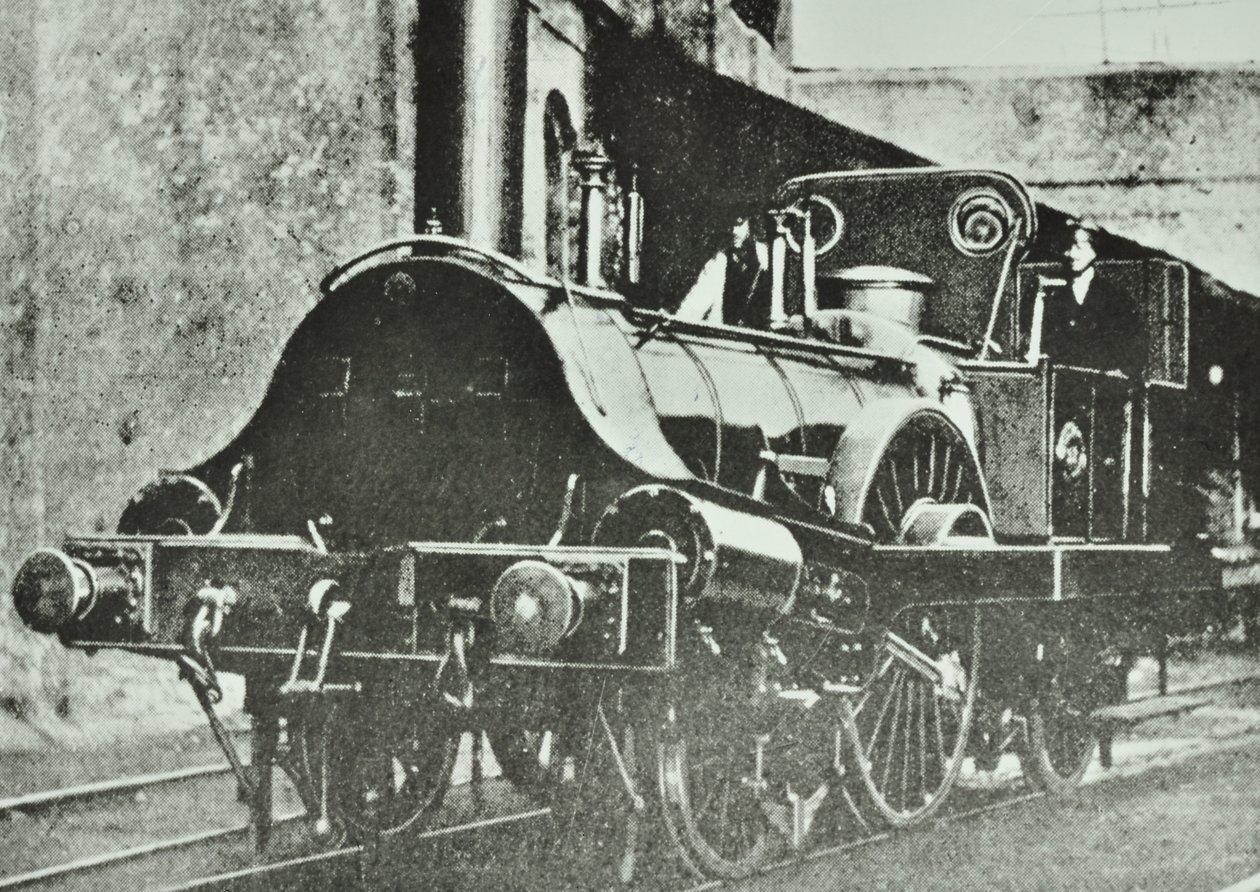महान पूर्वी रेलवे (लंदन और ब्लैकवॉल खंड) एकल-चालक टैंक लोकोमोटिव, 1860 द्वारा अंग्रेजी फोटोग्राफर