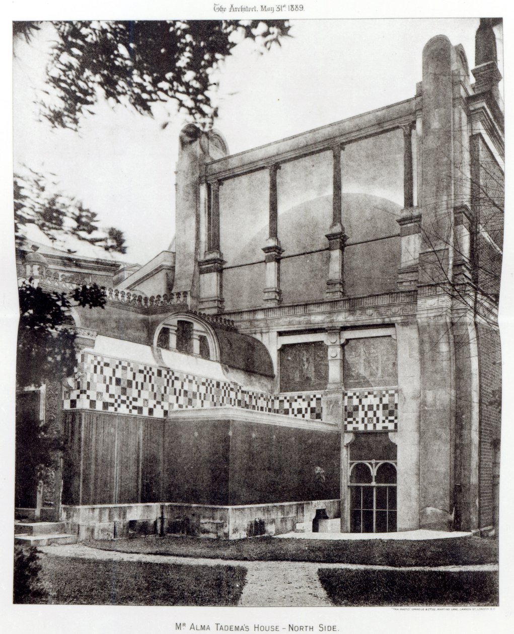 मिस्टर अल्मा टेडेमास हाउस, नॉर्थ साइड, 34 ग्रोव एंड रोड, लंदन, 1889 द्वारा अंग्रेजी फोटोग्राफर