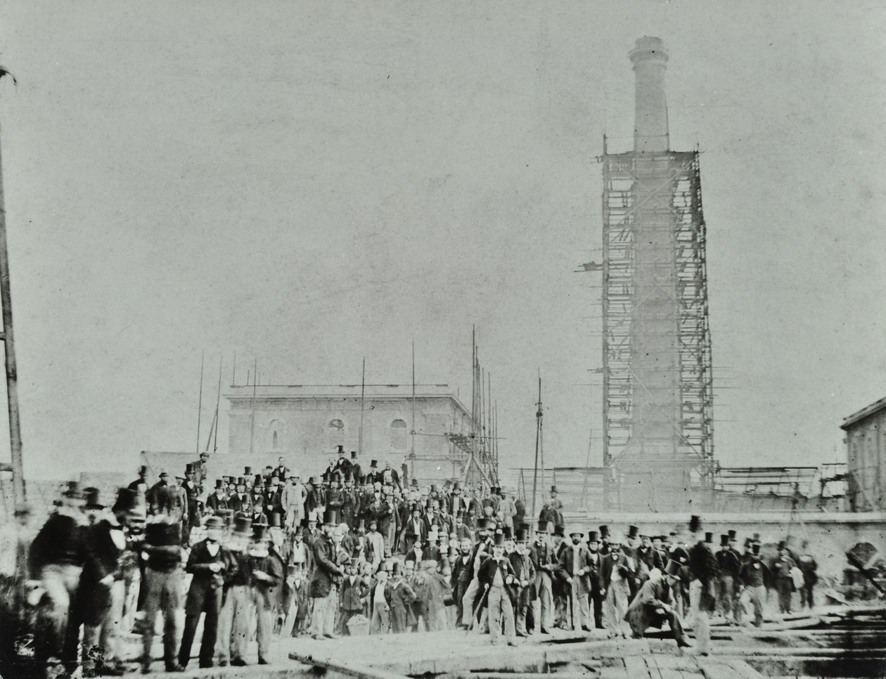 दक्षिणी बहिर्वाह सीवर, क्रॉसनेस: साइट पर गणमान्य व्यक्ति, 1865 द्वारा अंग्रेजी फोटोग्राफर