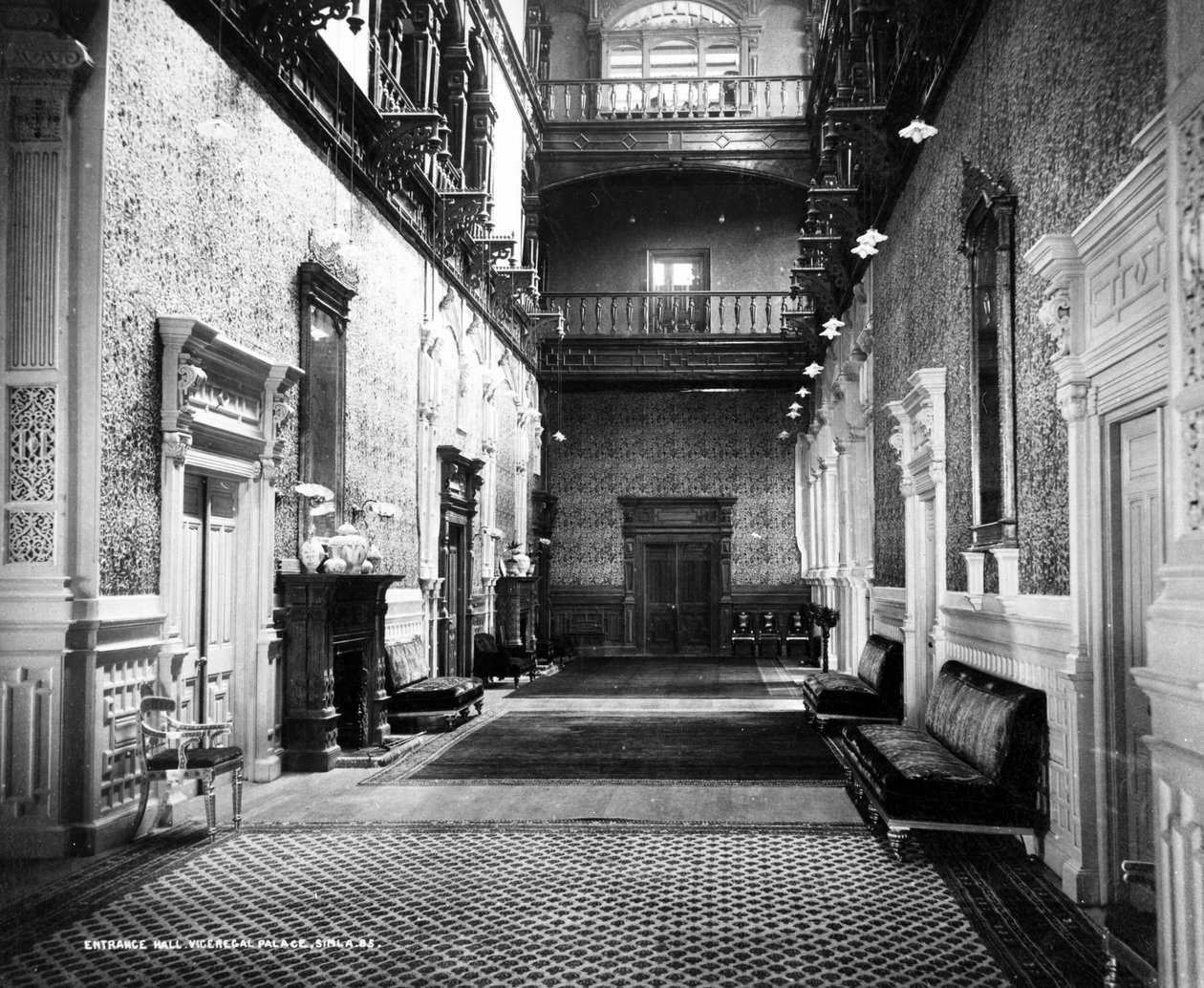 विसरेगल पैलेस, सिमला का प्रवेश द्वार, c.1890 द्वारा अंग्रेजी फोटोग्राफर