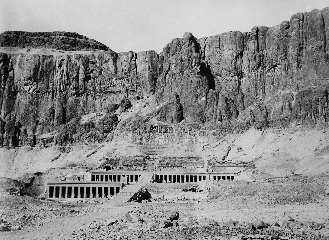 महारानी हत्शेपसेट का मंदिर, c .904-05 द्वारा अंग्रेजी फोटोग्राफर