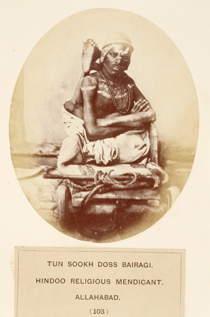 टु सोक दोस बैरागो, हिंदू धार्मिक मेंडिसेंट, इलाहाबाद, भारत के लोगों से, जे। फोर्ब्स वॉटसन द्वारा, 1868 प्रकाशित (एल्बम प्रिंट) द्वारा अंग्रेजी फोटोग्राफर