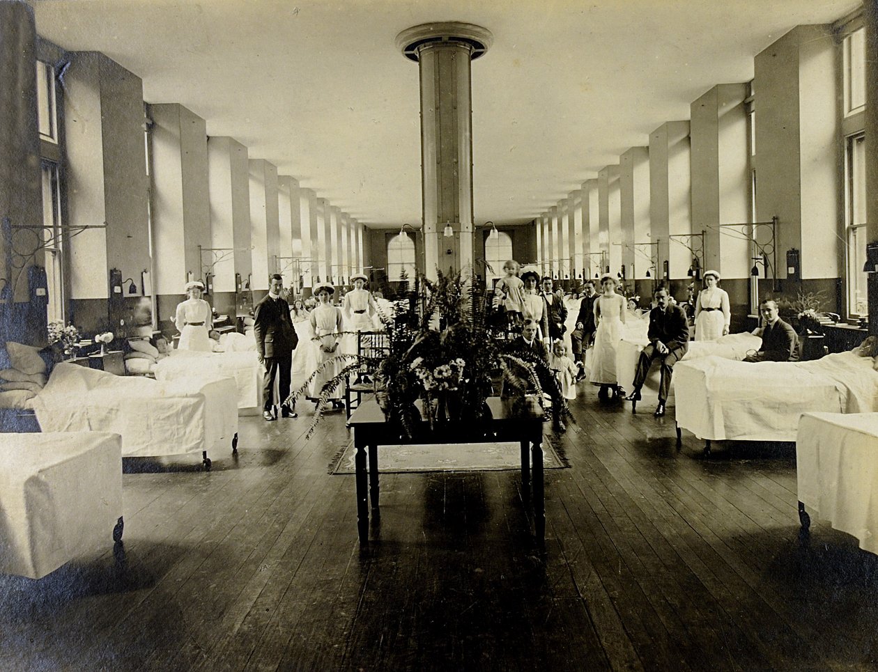 सेंट थॉमस अस्पताल, लंदन में c.1900 में विक्टोरिया वार्ड द्वारा अंग्रेजी फोटोग्राफर