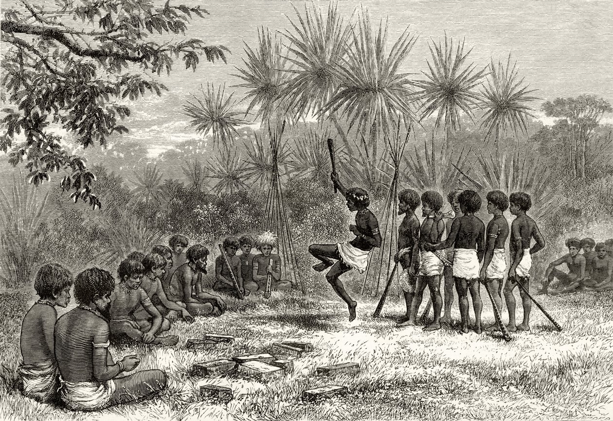 ए कॉर्बोरे, c.1880, हावर्ड विलोबी द्वारा &39;ऑस्ट्रेलियन पिक्चर्स&39; से, धार्मिक ट्रैक्ट सोसायटी, लंदन, 1886 द्वारा प्रकाशित द्वारा अंग्रेजी स्कूल
