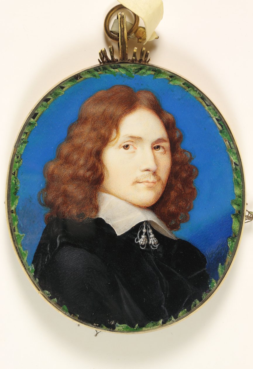विलियम विचर्ले नामक एक सज्जन, c.1660 (वेल्लम पर जल रंग) द्वारा अंग्रेजी स्कूल