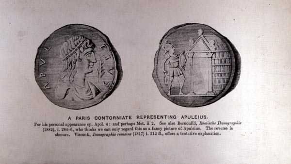 पेरिस Contorniate Apuleius का प्रतिनिधित्व (c.124-170 विज्ञापन) द्वारा अंग्रेजी स्कूल