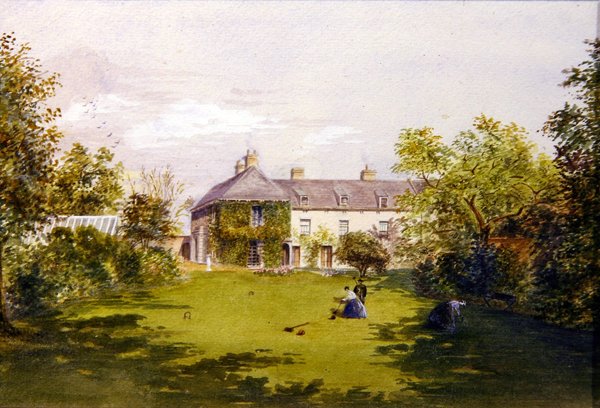 एक देशी विला, c.1840 (कागज पर पानी के रंग का) द्वारा अंग्रेजी स्कूल