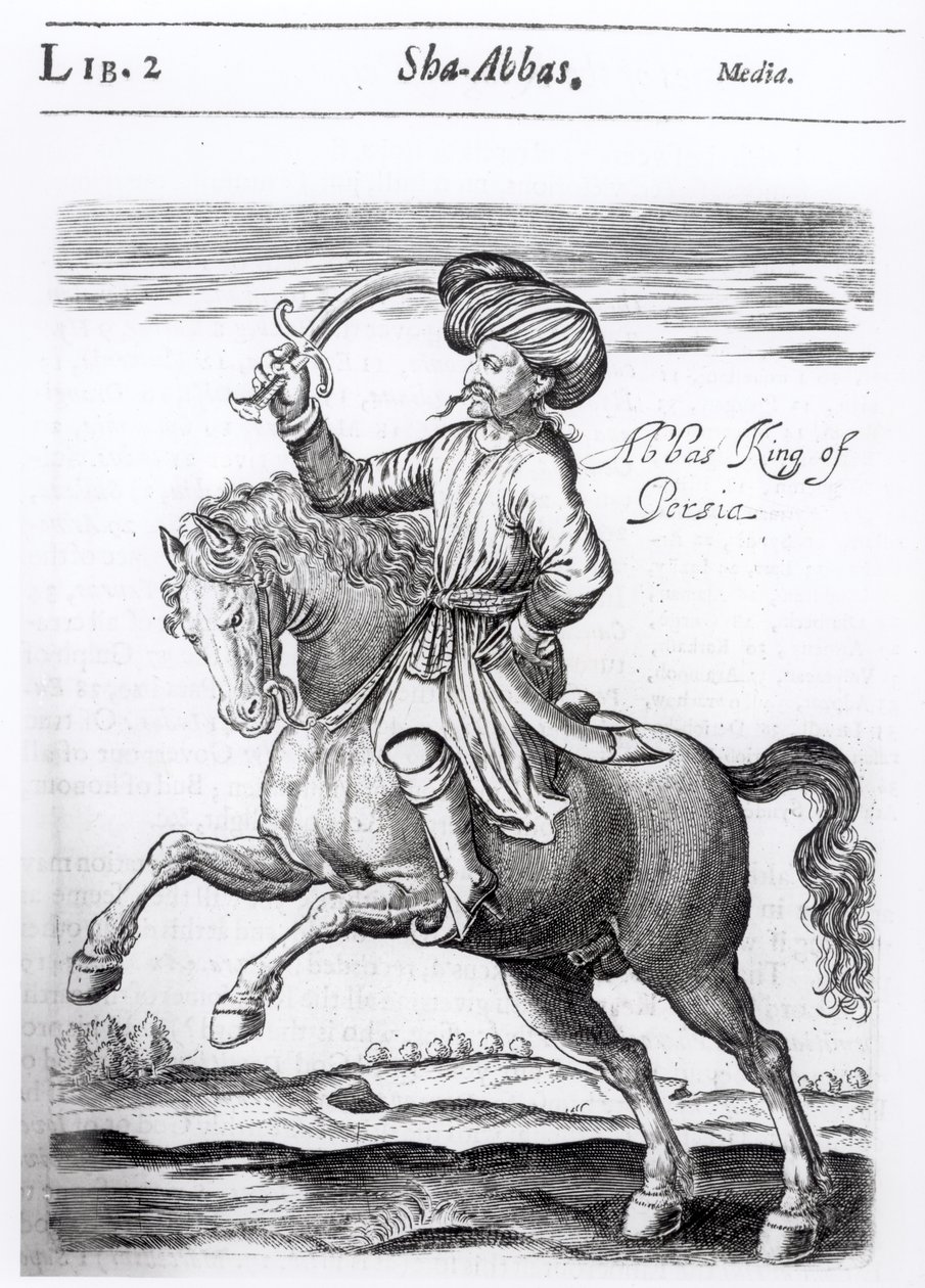 अब्बास, सर थॉमस हर्बर्ट (1606-82), 1638 द्वारा &39;एशिया और अफ्रीका के विविध भागों में यात्रा के कुछ वर्षों&39; से फारस के राजा द्वारा अंग्रेजी स्कूल