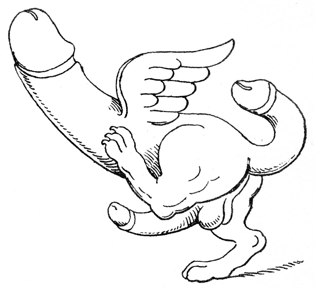 ट्रिपल phallus के साथ ताबीज द्वारा अंग्रेजी स्कूल