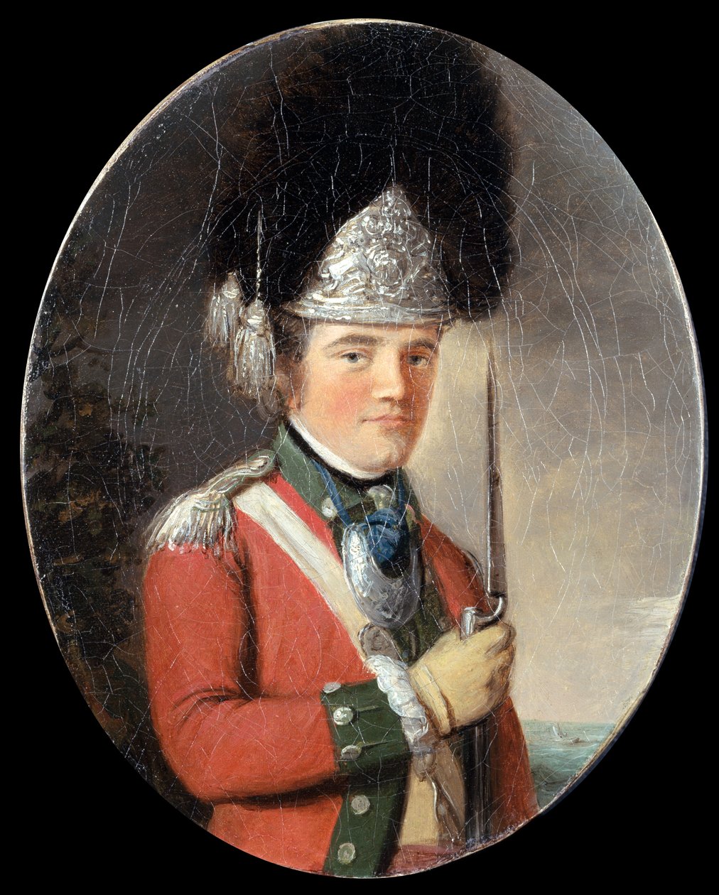 ग्रेनेडियर कंपनी का एक अधिकारी, 63 वां रेजिमेंट ऑफ फुट, c.1775 द्वारा अंग्रेजी स्कूल