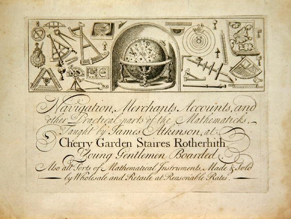 एक प्रारंभिक लंदन व्यापार कार्ड, c.1720 (लिथो) द्वारा अंग्रेजी स्कूल