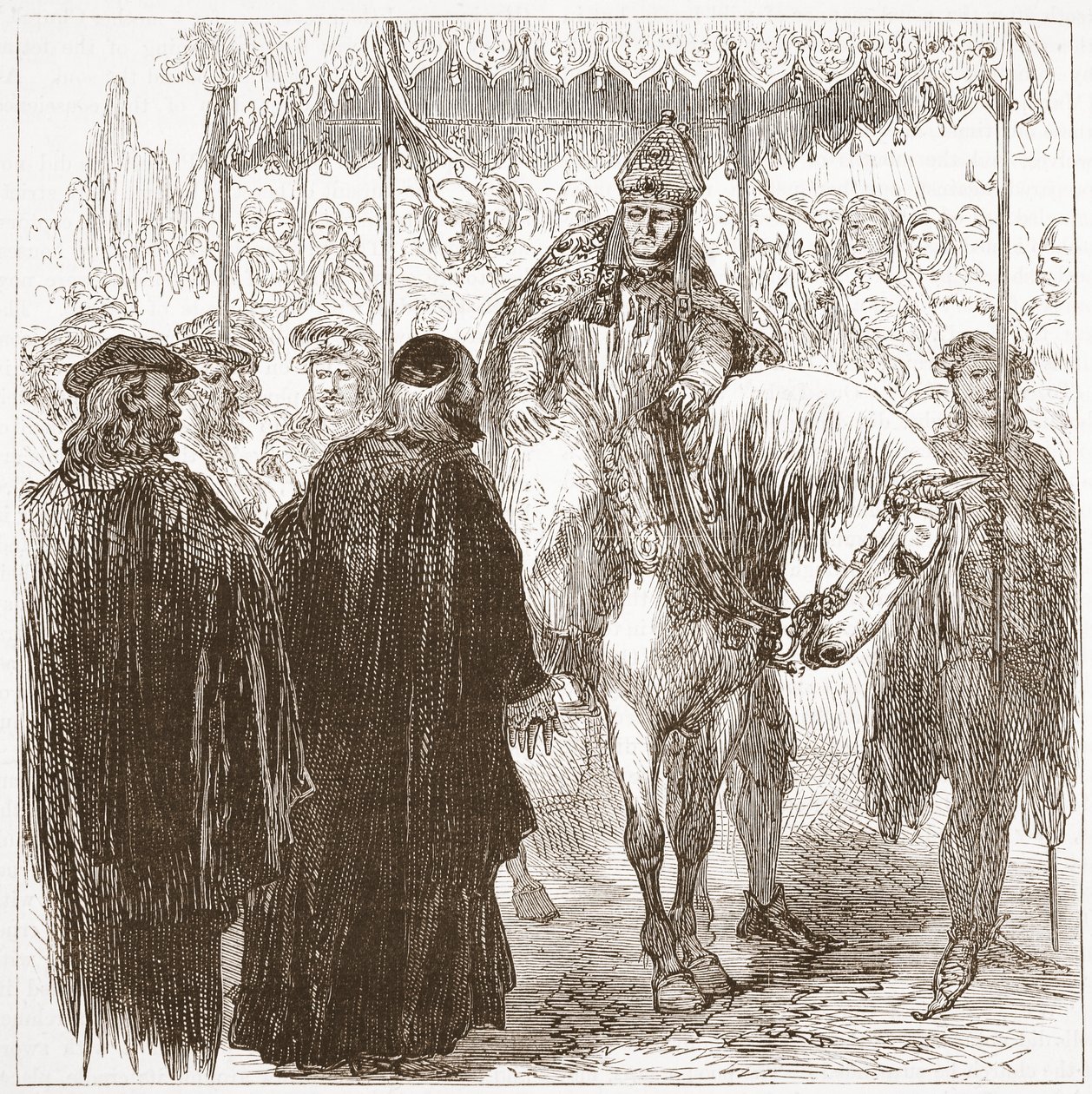 ऑक्सफोर्ड में आर्कबिशप अरुंडेल, जेम्स एइटकेन वायली (1808-1890) द्वारा पब के विरोध का इतिहास, चित्रण 1878 द्वारा अंग्रेजी स्कूल