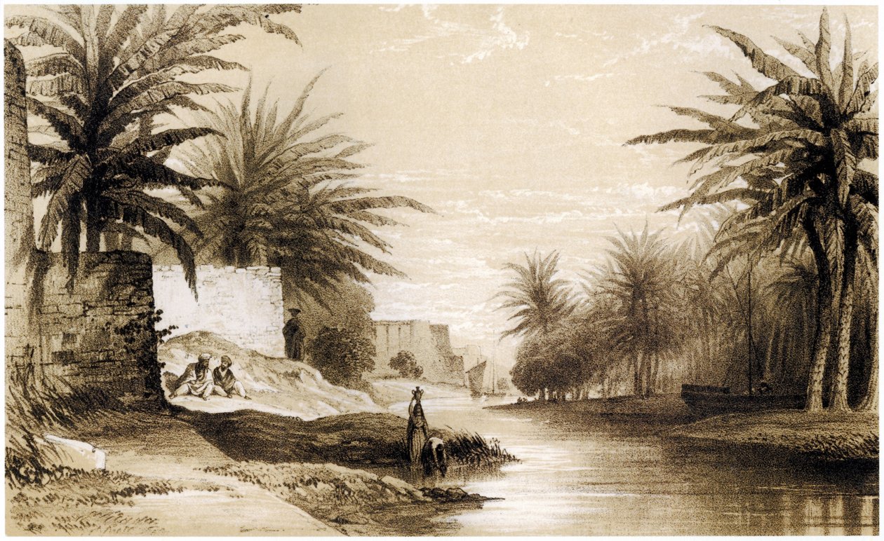 बसरा, सी.1834-37 (ड्राइंग) द्वारा अंग्रेजी स्कूल