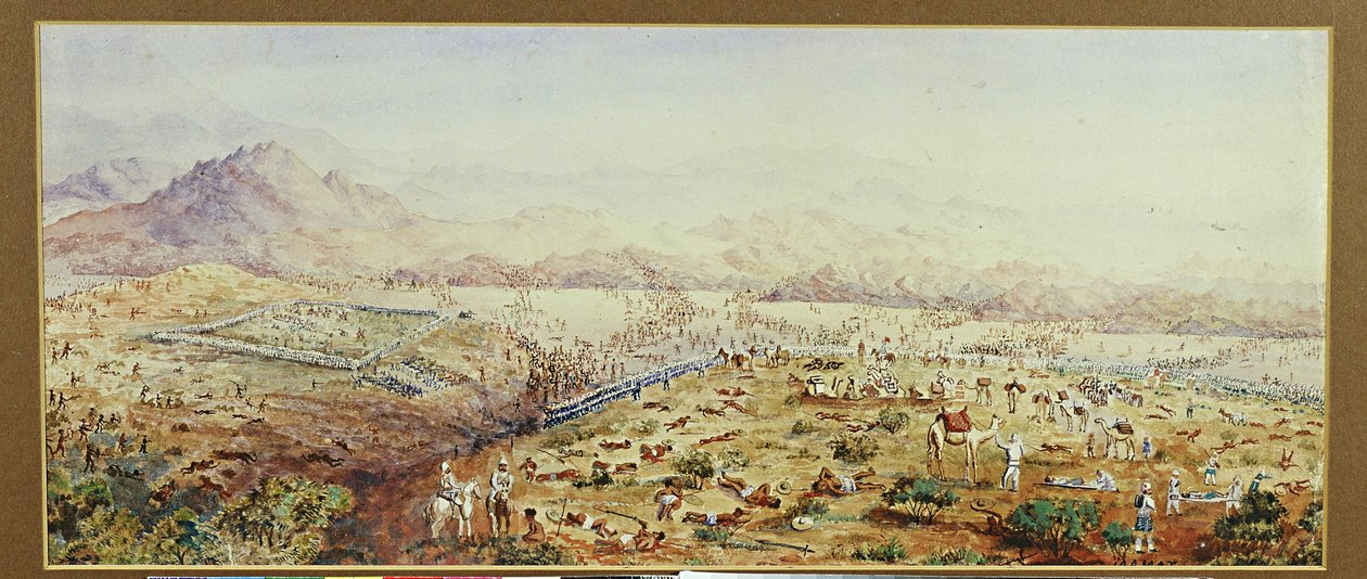 तमाई की लड़ाई, सूडान 1884 (कागज पर wc) द्वारा अंग्रेजी स्कूल