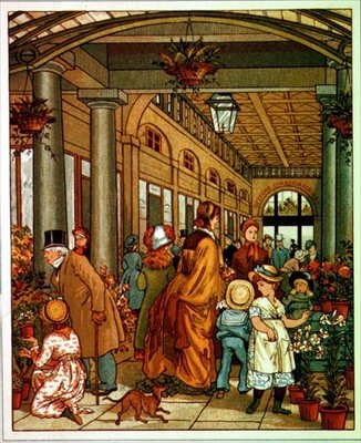 Bedford Conservatories, पुस्तक चित्रण (रंगीन लिथो) द्वारा अंग्रेजी स्कूल