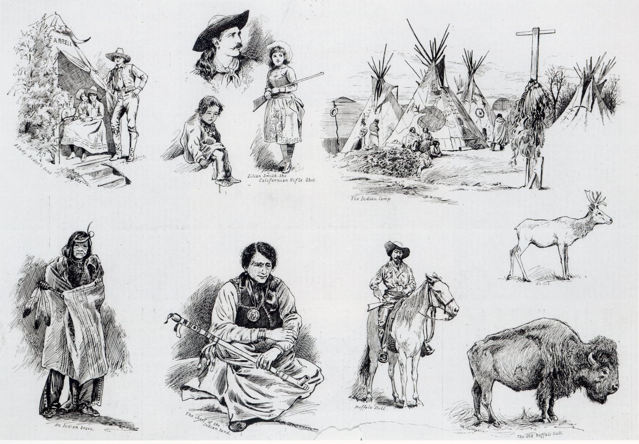 बफ़ेलो बिल्स वाइल्ड वेस्ट शो, 1887 द्वारा अंग्रेजी स्कूल