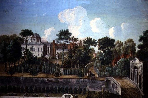 विलियम केंट (1685-1748) 1725-36 (रंग उत्कीर्णन) द्वारा डिजाइन बर्लिंगटन हाउस, चिसविक द्वारा अंग्रेजी स्कूल